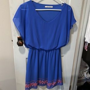Blue Embroidered Dress